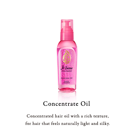 Concentrate Oil. Concentrated hair oil with a rich texture, for hair that feels naturally light and silky.