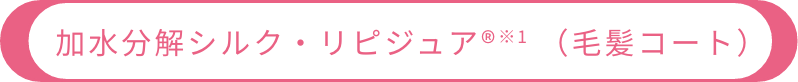 加水分解シルク・リピジュア®※4 （毛髪コート）