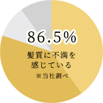 86.5% 髪質に不満を感じている