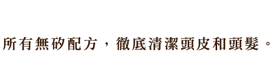 地肌と髪を清らかに洗い上げるALLノンシリコン処方。